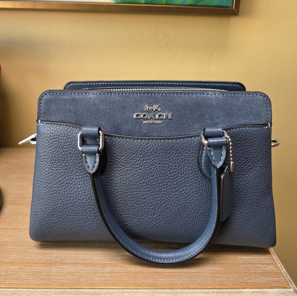 Coach mini darcie carryall in denim